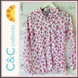 Floral Button-up Blouse